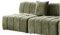 Wks3 Piano Key Combination Sofa, 2 Single Seats Plus 1 Luxury Cloth Sofa, Green Green Fabric 4 Seat
