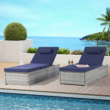 Outdoor Sofa Pe Rattan Furniture Deck Chair Gray Rattan Yes Complete Patio Set Gray Seats 2 Uv Resistant Frame Water Resistant Cushion Garden & Outdoor American Design,American Traditional 2 Person Seating Group Polyester Pe Rattan Iron Waterproof Fabric