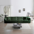 Modular Sectional Sofa For Living Room,U Shaped Couch 5 Seater Convertible Sectional Couch With 1 Ottoman ,Green Chenille Green Chenille 4 Seat