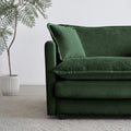 Free Combination Comfy Upholstery Modular Oversized L Shaped Sectional Sofa With Reversible Ottoman, Green Chenille Green Chenille 3 Seat