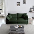3 Piece Sofa Set Oversized Sofa Comfy Sofa Couch, 2 Pieces Of 2 Seater And 1 Piece Of 3 Seater Sofa For Living Room, Deep Seat Sofa Green Chenille Green Chenille 7 Seat