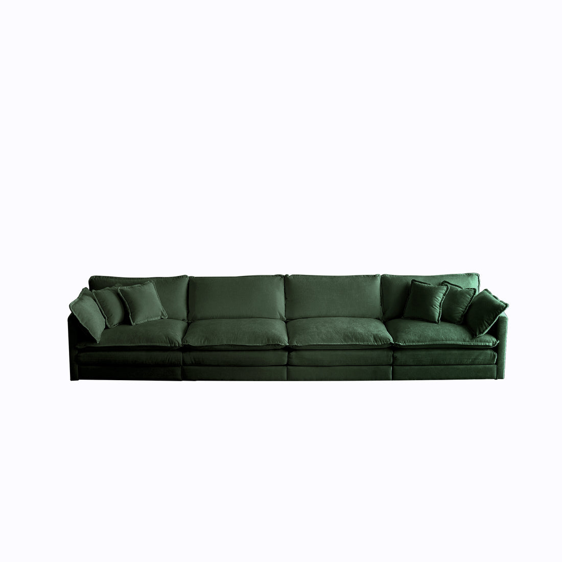 Free Combination Modular Sofa Free,4 Seater Sofa Comfy Chenille Fabric,Sectional Sofa Couch,Green Chenille Green Chenille 4 Seat