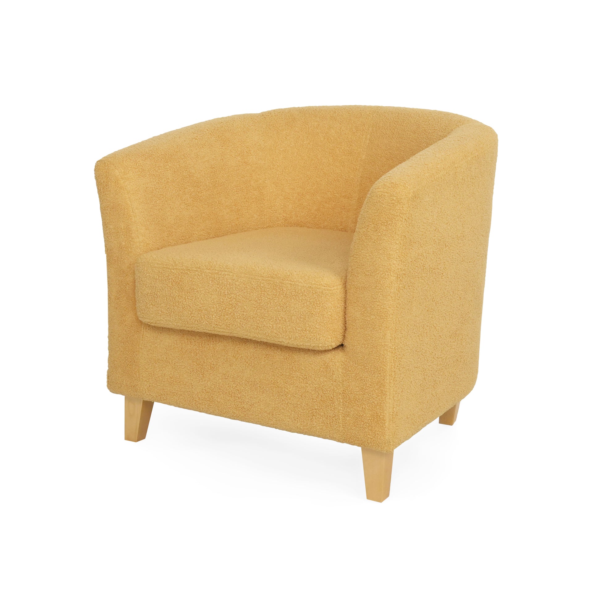 Cortina Fabric Club Chair Mustard Yellow Primary Living Space Casual,Contemporary,Cute Birch Fabric
