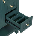 30Inch Transitional Style Bathroom Vanity Cabinet Combo With Ceramic Sink Green Bathroom Solid Wood Mdf