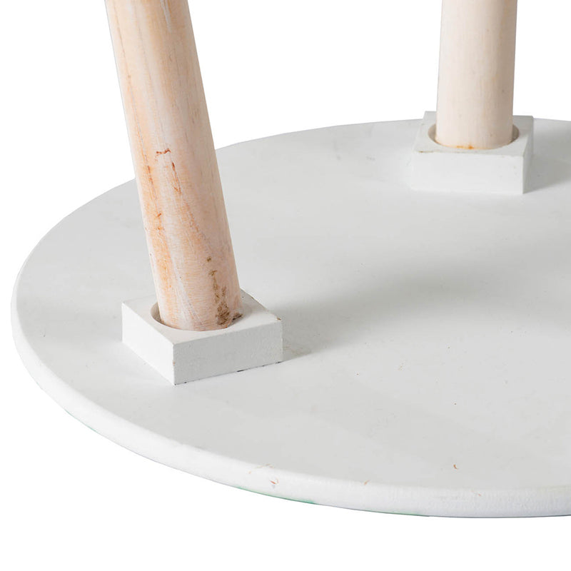 S 2 Side Tables White Green Mdf