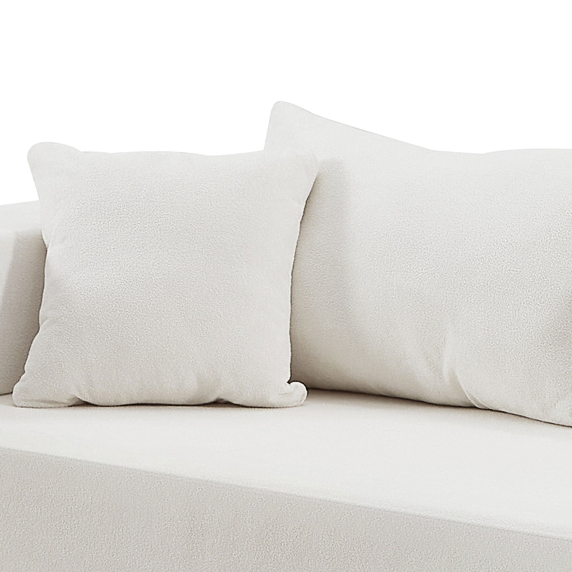 L Shape Modular Sectional Living Room Sofa Set Upholstered Sleeper Sofa For Living Room,16.53 Inch Cushion Heightening, 2 Pc Free Combination,Beige Beige Fabric 3 Seat