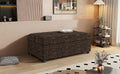 Twin Size Folding Ottoman Sleeper Bed With Mattress Convertible Guest Bed Espresso Espresso Foam Linen 1 Seat
