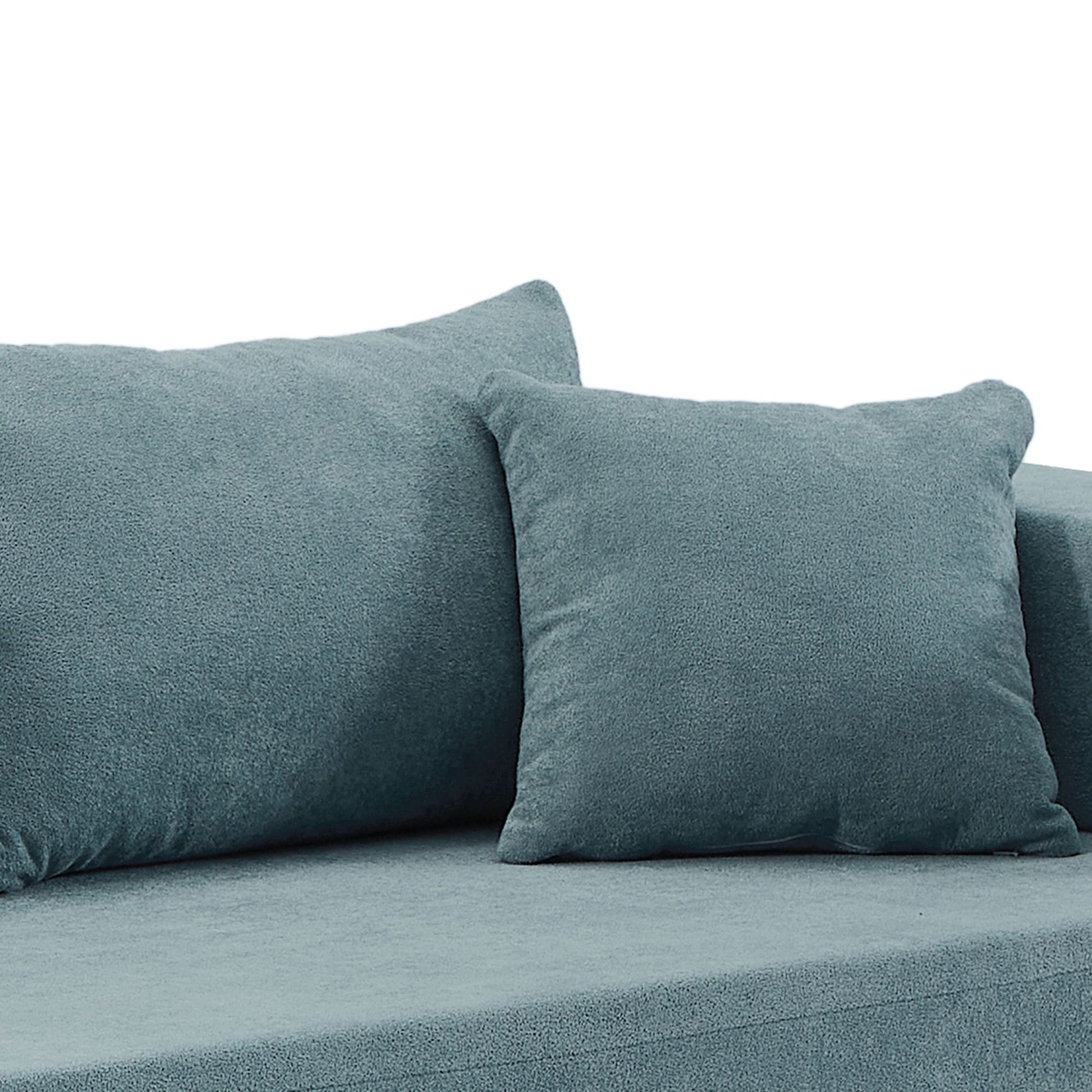 Modular Sectional Living Room Sofa Set Upholstered Sleeper Sofa For Living Room, Bedroom, Salon, 2 Pc Free Combination, L Shape Blue Lime Green Fabric 3 Seat