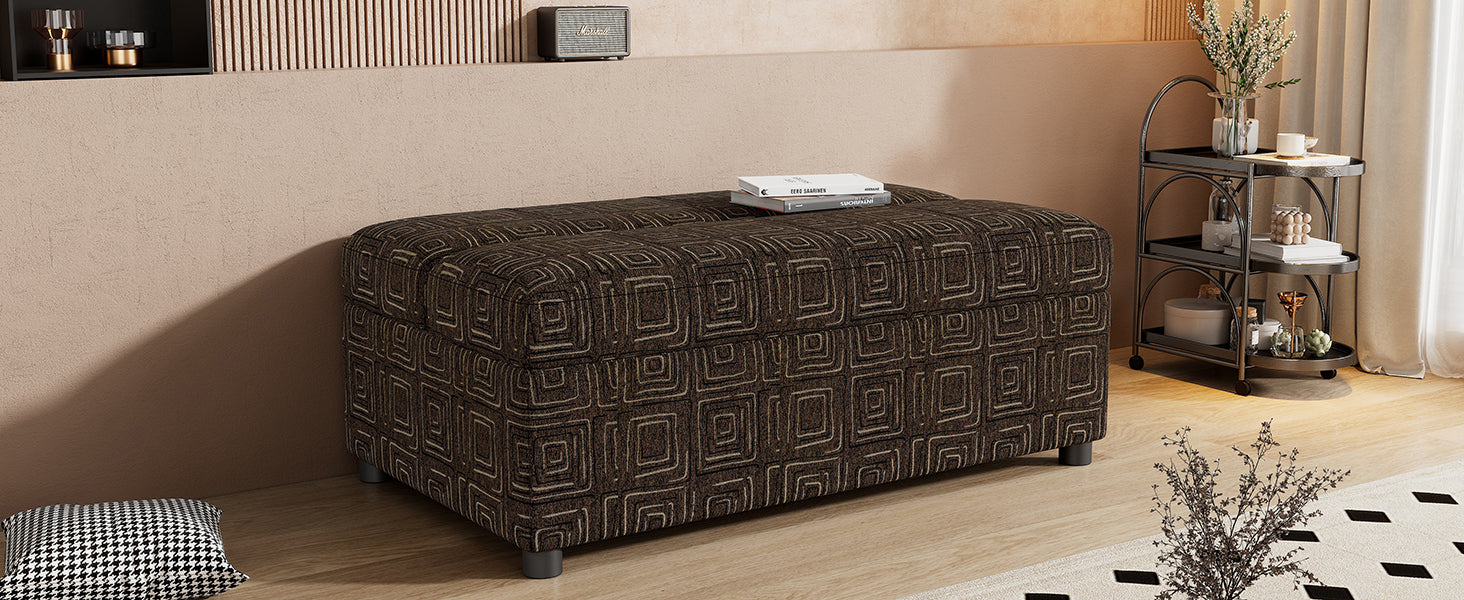 Twin Size Folding Ottoman Sleeper Bed With Mattress Convertible Guest Bed Espresso Espresso Foam Linen 1 Seat