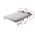 Velvet Light Gray 55 Convertible Chair Bed, Tri Fold Sofa Bed With Adjustable Backrest & Pillow, Leisure Chaise Lounge Couch With Sturdy Steel Frame For Home & Office, Comfortable Sleeper Chair Light Gray Velvet Metal Primary Living Space Medium Firm