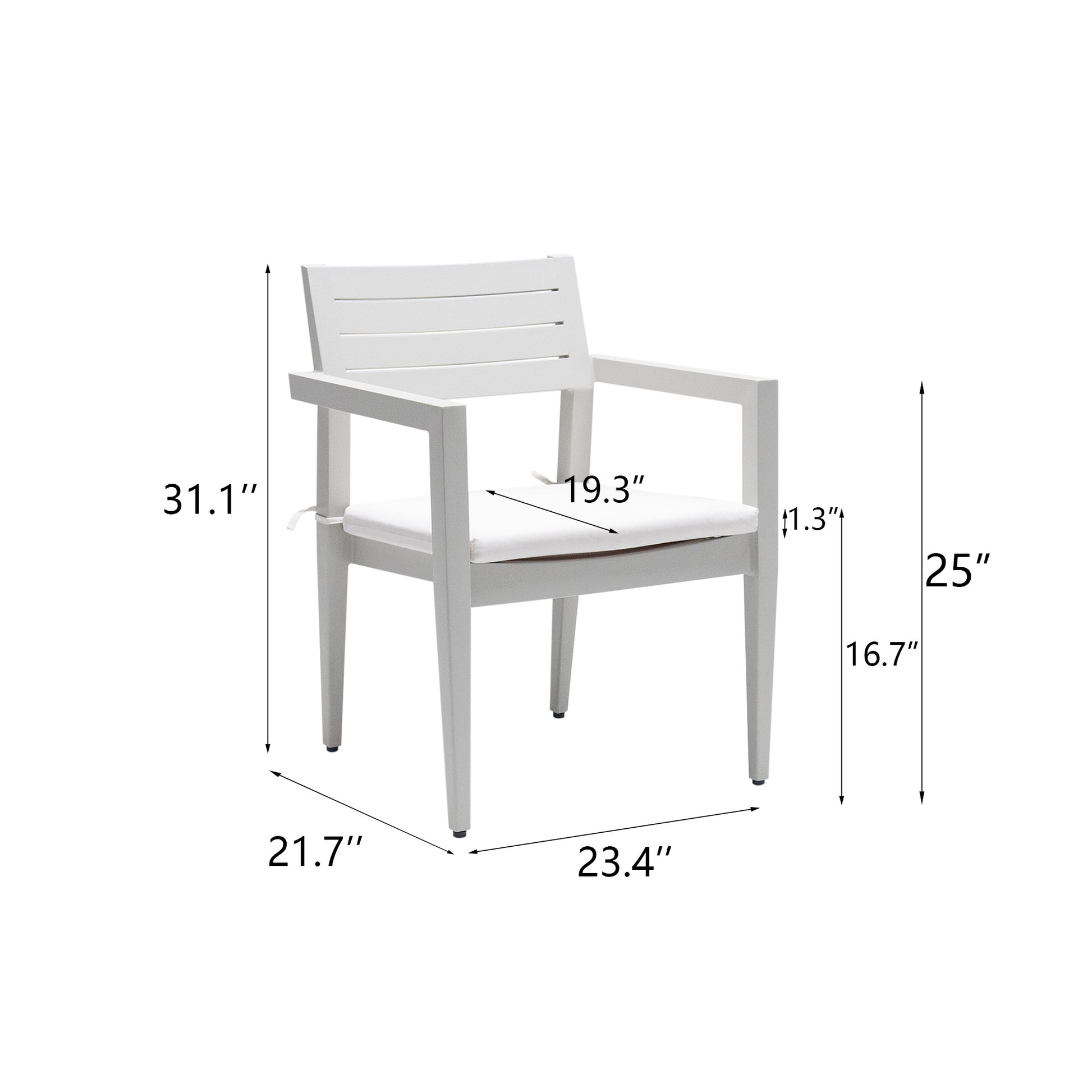 Outdoor Patio Aluminum Stationary Dining Chairs 4Pcs With Outdoor Grade Sunbrella Fabric Cushions, Tapered Feet,Grayish Yes Dining Set Grayish Rust Resistant Frame Garden & Outdoor Fade Resistant Cushion Modern Multiple Chairs Seating Group Foam Aluminum