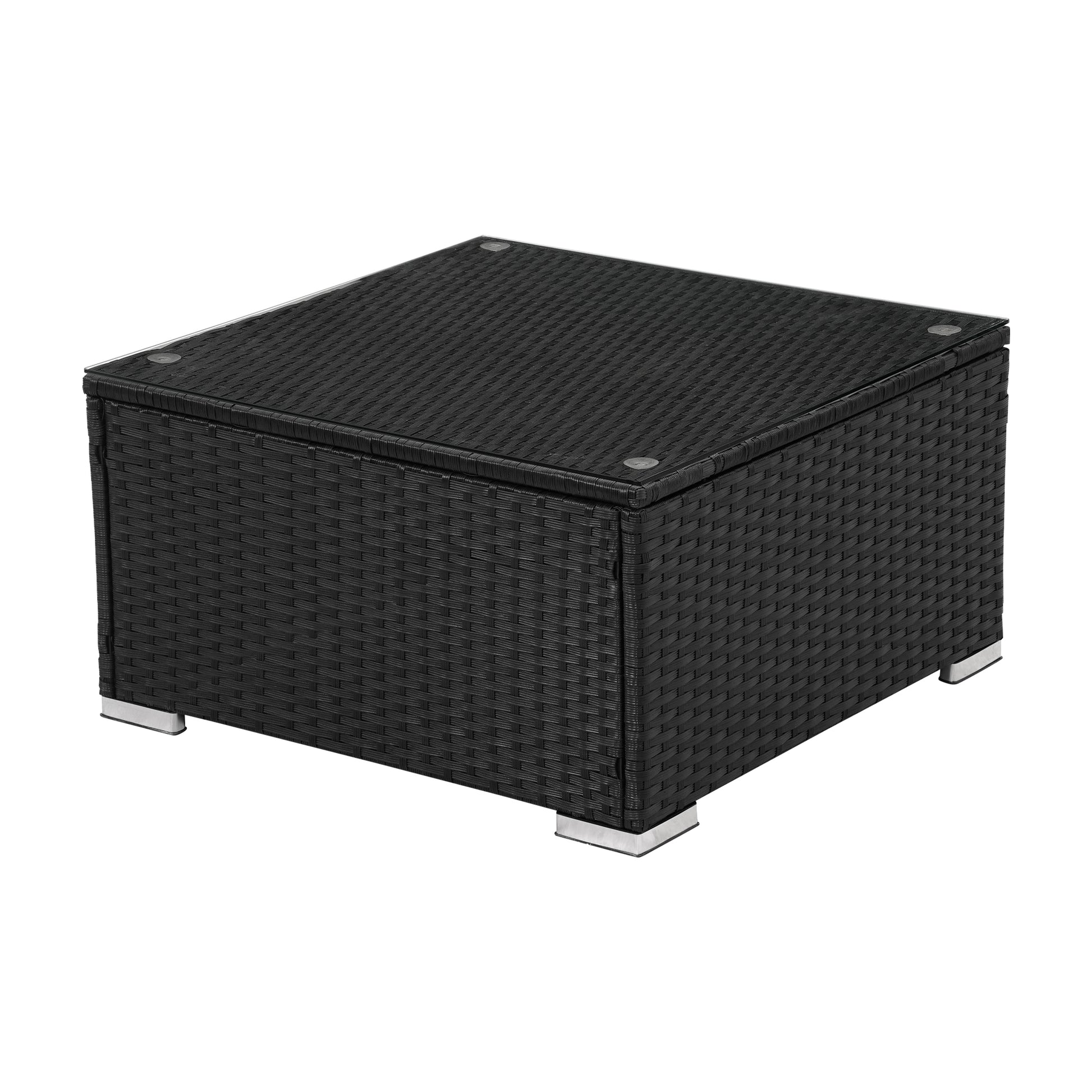 7 Piece Outdoor Pe Wicker Furniture Set, Patio Black Rattan Sectional Sofa Couch With Washable Cushions Yes Deep Seating Black Seats 6 Weather Resistant Frame Fade Resistant Cushion Garden & Outdoor Classic Multiple Chairs Seating Group Polyester Pe