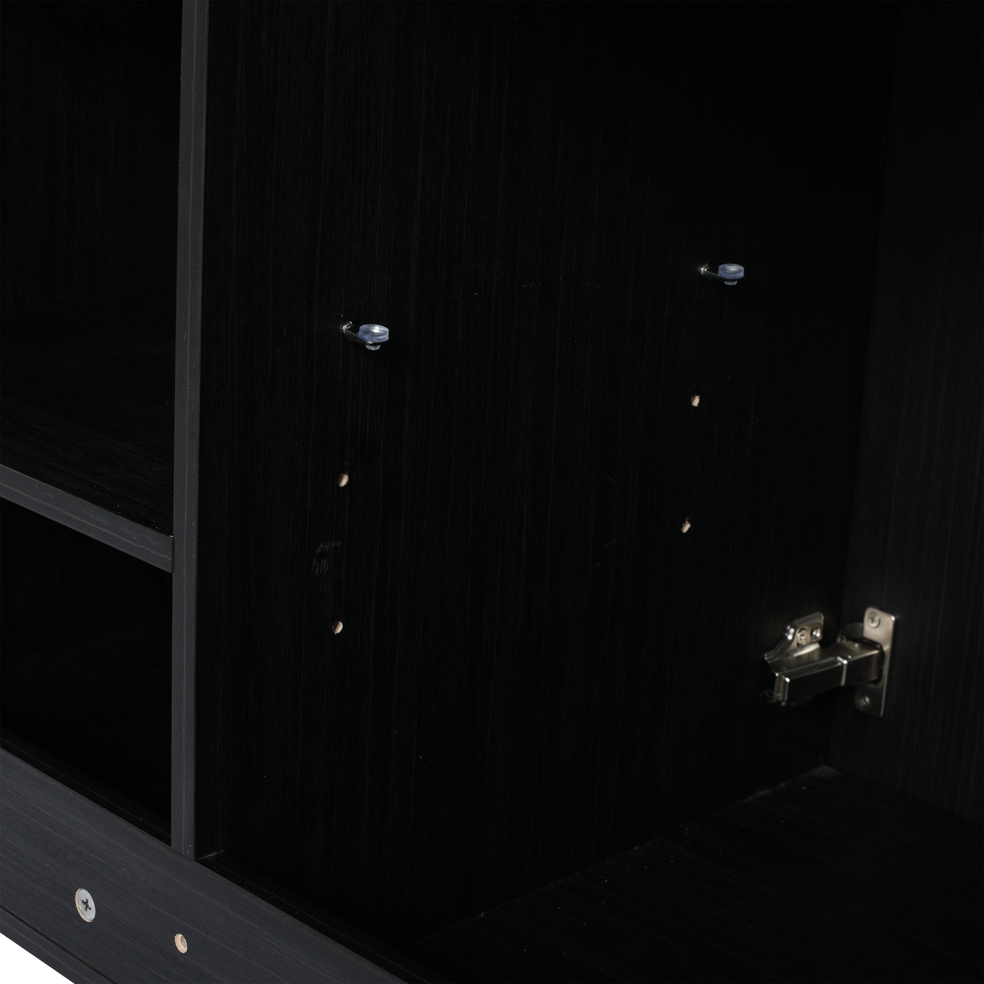 48 Inch Freestanding Bathroom Vanity With Resin Sink, With Soft Closing Door, Kd Package Black Chestnut Bathroom Modern Plywood