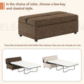 Twin Size Folding Ottoman Sleeper Bed With Mattress Convertible Guest Bed Espresso Espresso Foam Linen 1 Seat