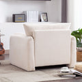 Modern Style Chenille Oversized Armchair Accent Chair Single Sofa Lounge Chair 38.6'' W For Living Room, Bedroom,Cream Cream Chenille
