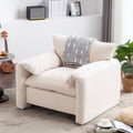 Modern Style Chenille Oversized Armchair Accent Chair Single Sofa Lounge Chair 38.6'' W For Living Room, Bedroom,Cream Cream Chenille