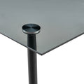 Glass Rectangle Grey Tables Glass Table Top And Metal Legs For Small Space,Dining Room, Home, Office, Kitchen Grey Seats 4 Primary Living Space Modern Rectangular Glass