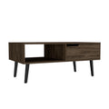 Kobe Coffee Table, One Open Shelf, One Drawer, Dark Walnut Brown Particle Board Particle Board