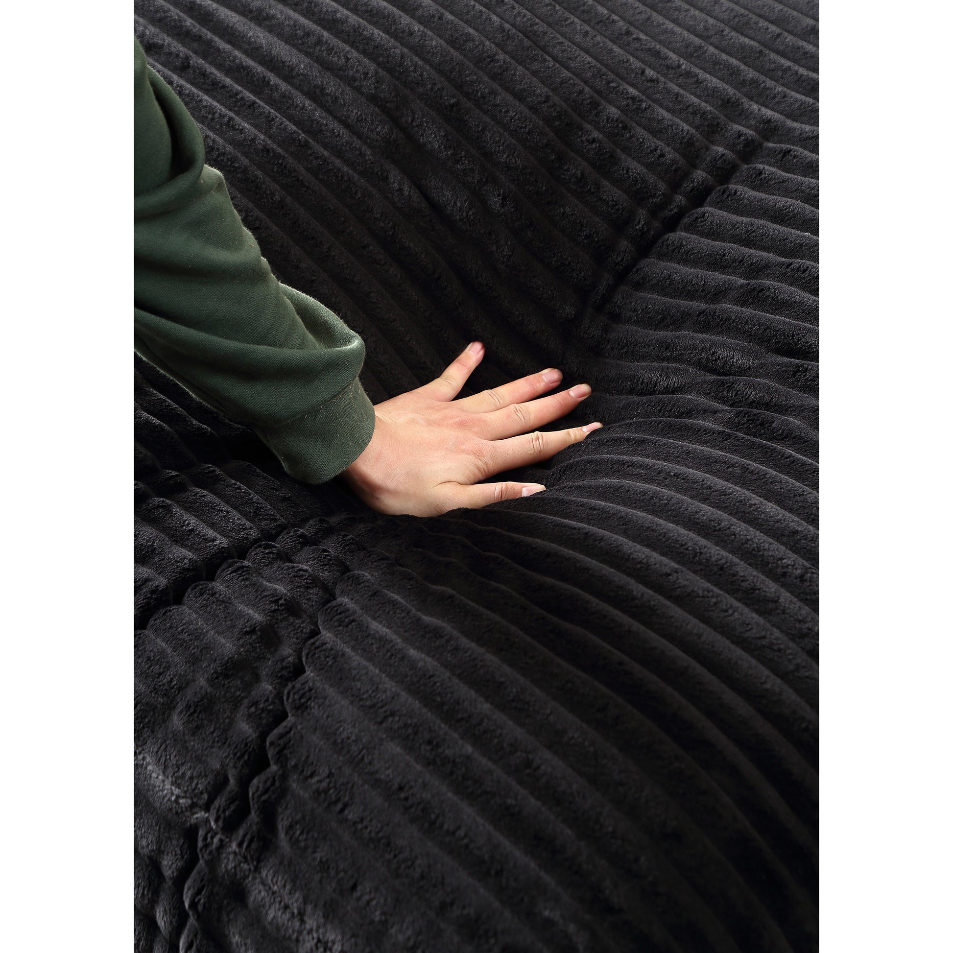 74.8" Modern Luxury Twins Sofa Couch For Living Room Quality Corduroy Upholstery Sleeper Sofa Bed Daybed Black Black Corduroy 2 Seat