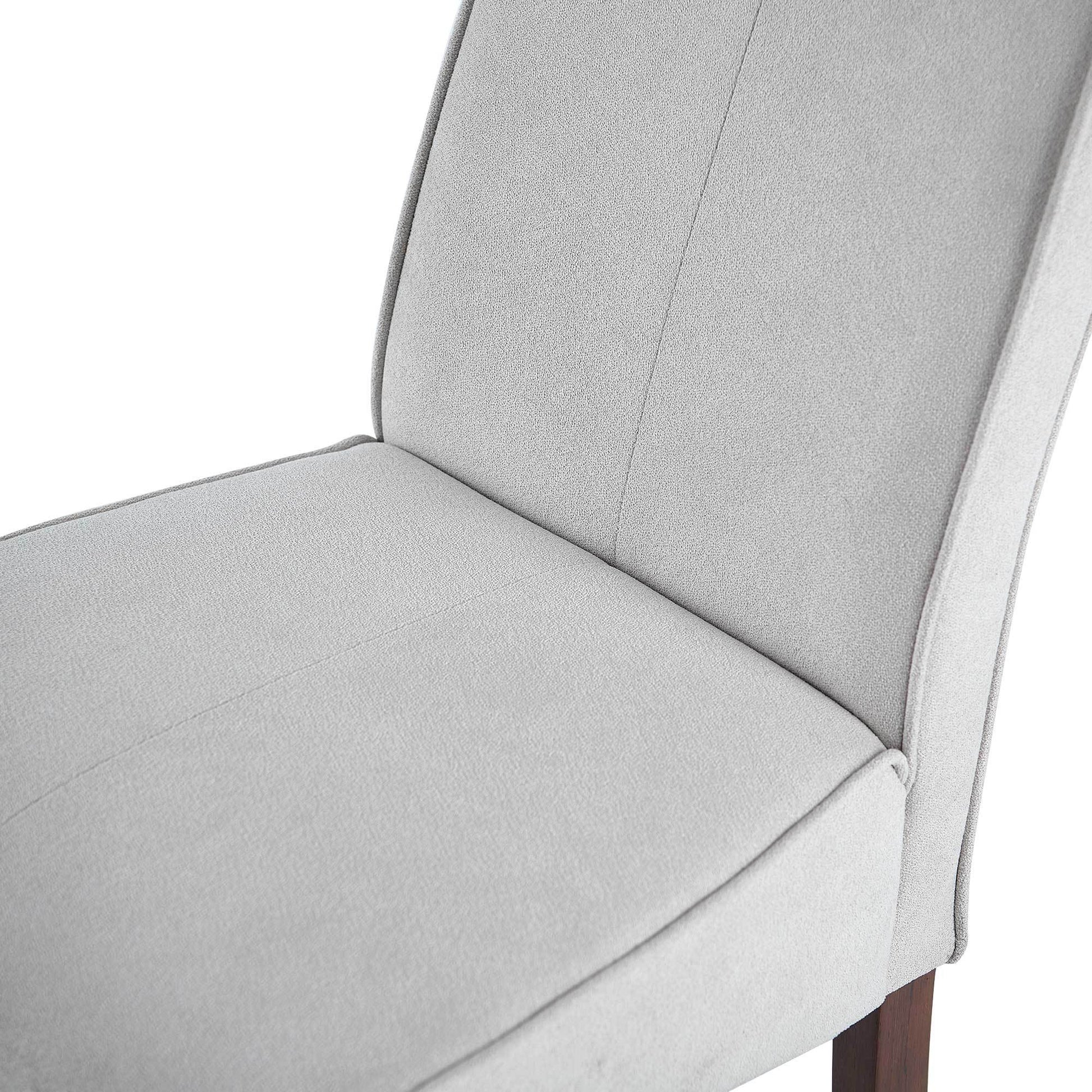 Beige Linen Upholstered Dining Chair High Back, Armless Accent Chair With Wood Legs, Set Of 2 Plaid Beige Dining Room Dry Clean Modern Dining Chairs Rubberwood Solid Back Set Of 2 Foam Linen