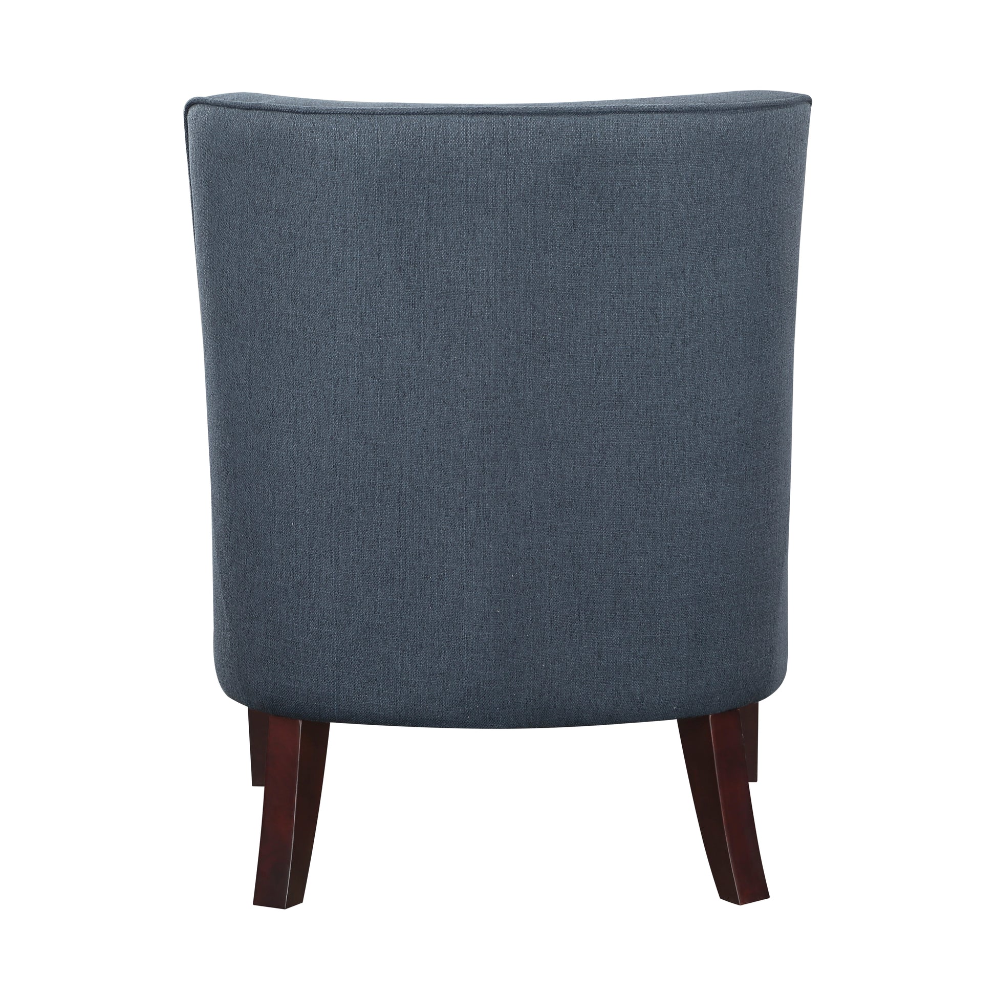 Classic Living Room 1Pc Accent Chair Button Tufted Blue Fabric Upholstery Solid Wood Furniture Reversible Seat Cushion Blue Primary Living Space Classic,Modern Solid Wood