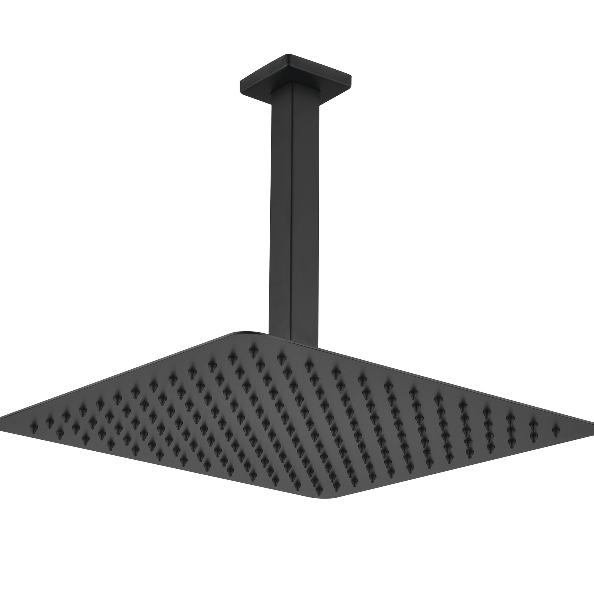 Rain Shower Head High Pressure Rainfall Showerhead Water Saving Matte Black Bathroom Stainless Steel