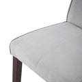 Beige Linen Upholstered Dining Chair High Back, Armless Accent Chair With Wood Legs, Set Of 2 Plaid Beige Dining Room Dry Clean Modern Dining Chairs Rubberwood Solid Back Set Of 2 Foam Linen