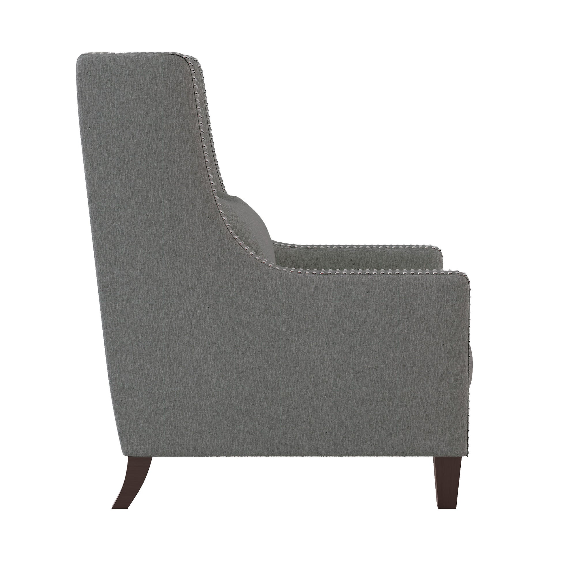1Pc Traditional Accent Chair With Pillow Trim Light Gray Polyester Upholstered Solid Wood Furniture Modern Living Room Chair Light Gray Primary Living Space Contemporary,Modern Solid Wood