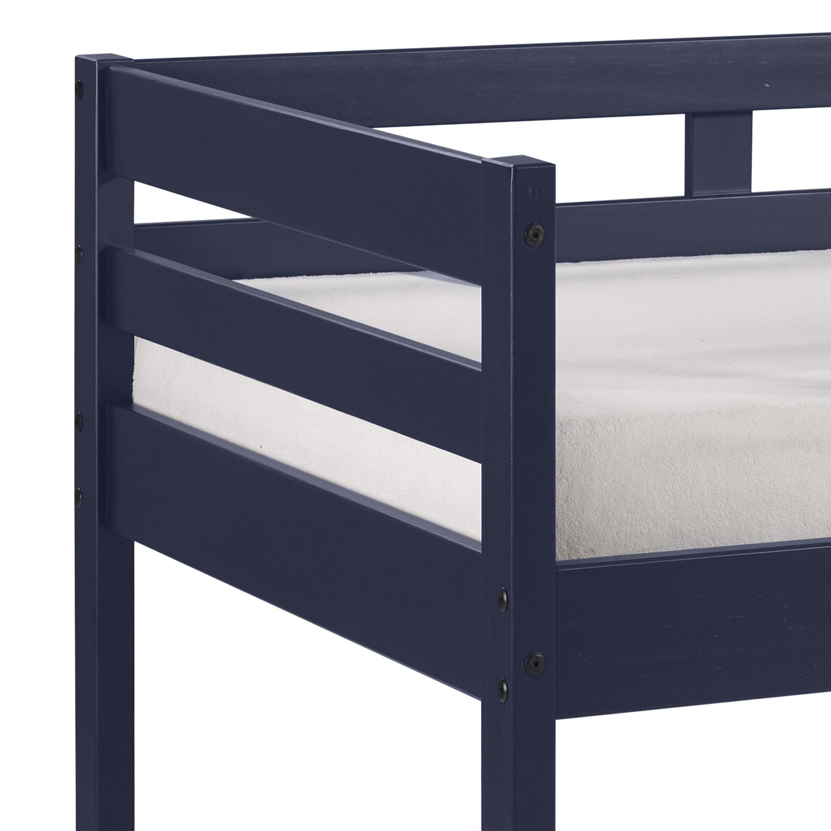 Navy Blue Twin Loft Bed With Reversible Ladder Twin Navy Blue Wood Bedroom Bunk Wood