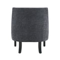 Modern Traditional Accent Chair Black Chenille Upholstery Button Tufted Solid Wood 1Pc Living Room Furniture Black Primary Living Space Modern,Traditional Solid Wood
