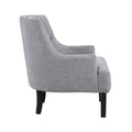Modern Traditional Accent Chair Gray Chenille Upholstery Button Tufted Solid Wood 1Pc Living Room Furniture Gray Primary Living Space Modern,Traditional Solid Wood