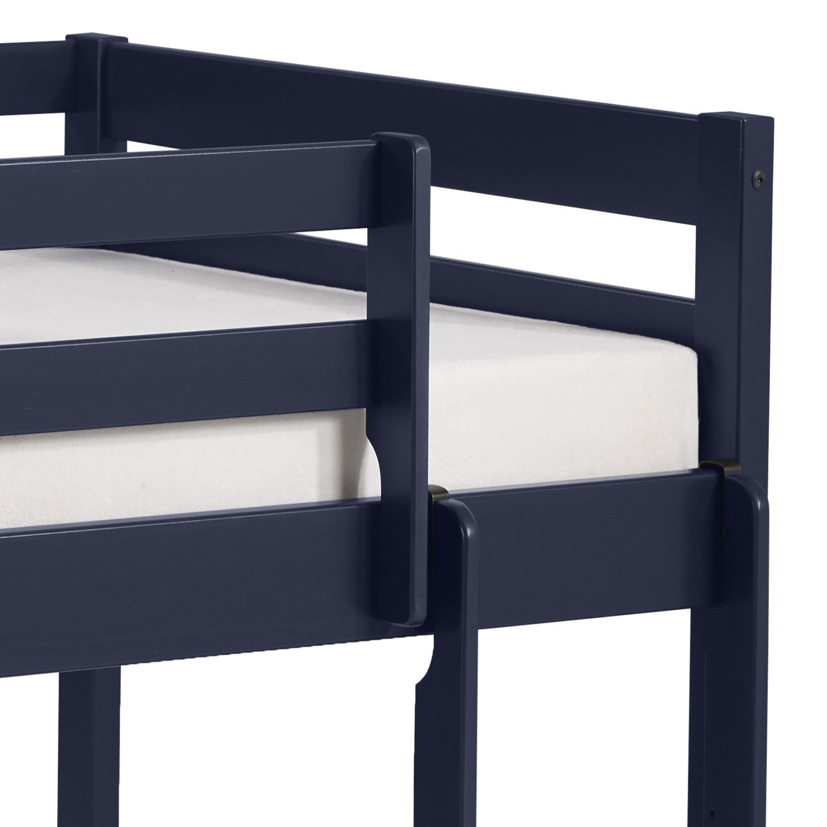 Navy Blue Twin Loft Bed With Reversible Ladder Twin Navy Blue Wood Bedroom Bunk Wood