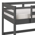 Grey Twin Loft Bed With Reversible Ladder Twin Grey Wood Gray Bedroom Bunk Wood