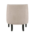 Modern Traditional Accent Chair Chenille Upholstery Button Tufted Solid Wood 1Pc Living Room Furniture Beige Multi Primary Living Space Modern,Traditional Solid Wood