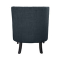 Modern Traditional Accent Chair Button Tufted Bluetextured Fabric Upholstery Solid Wood 1Pc Living Room Furniture Indigo Primary Living Space Modern,Traditional Solid Wood