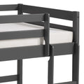 Grey Twin Loft Bed With Reversible Ladder Twin Grey Wood Gray Bedroom Bunk Wood