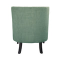 Modern Traditional Accent Chair Button Tufted Teal Textured Fabric Upholstery Solid Wood 1Pc Living Room Furniture Teal Primary Living Space Modern,Traditional Solid Wood