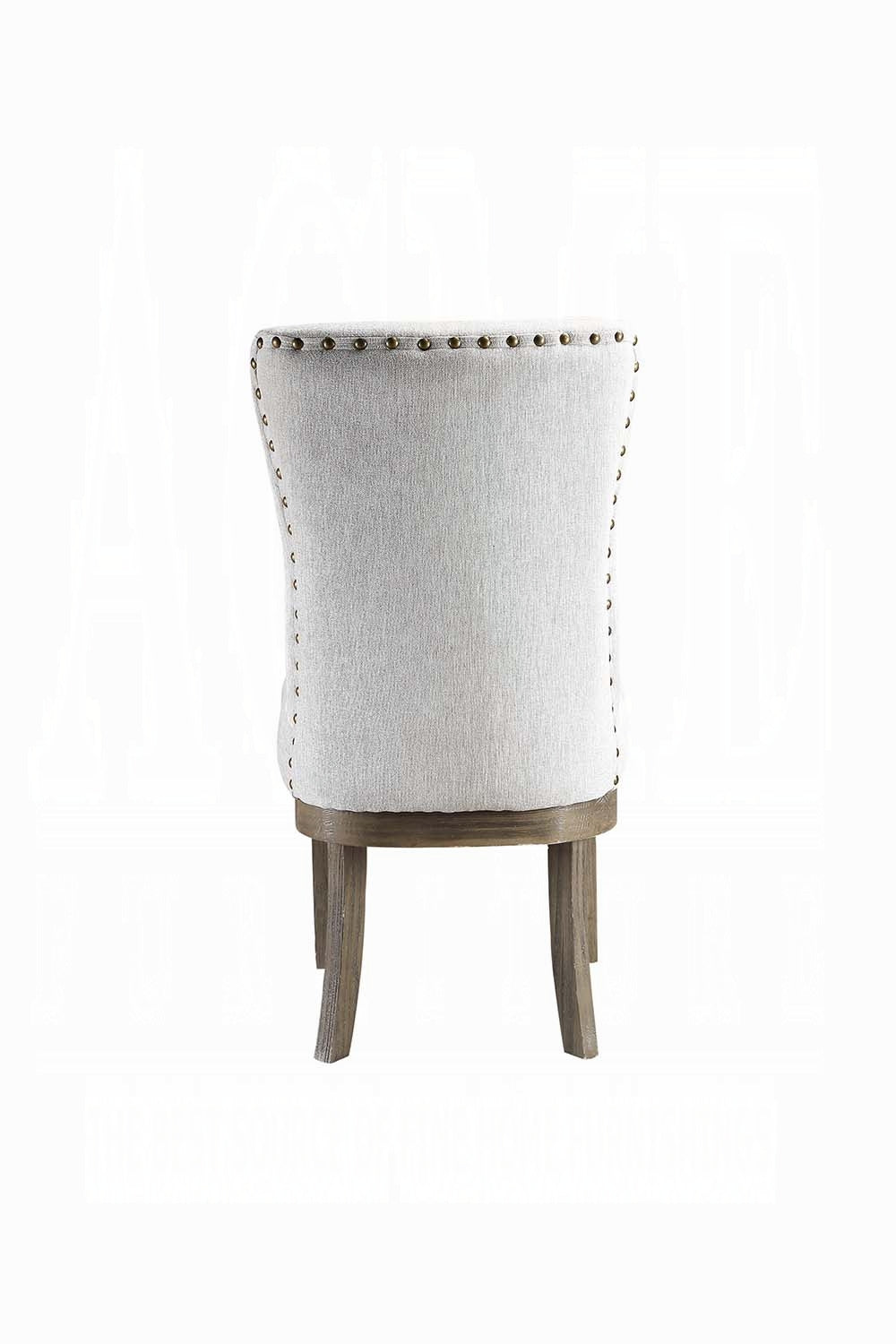 Grey And Salvage Grey Wingback Side Chairs With Trim Set Of 2 Solid Grey Dining Room Foam Rectangular Wingback Chair Rubberwood Solid Back Set Of 2 Linen