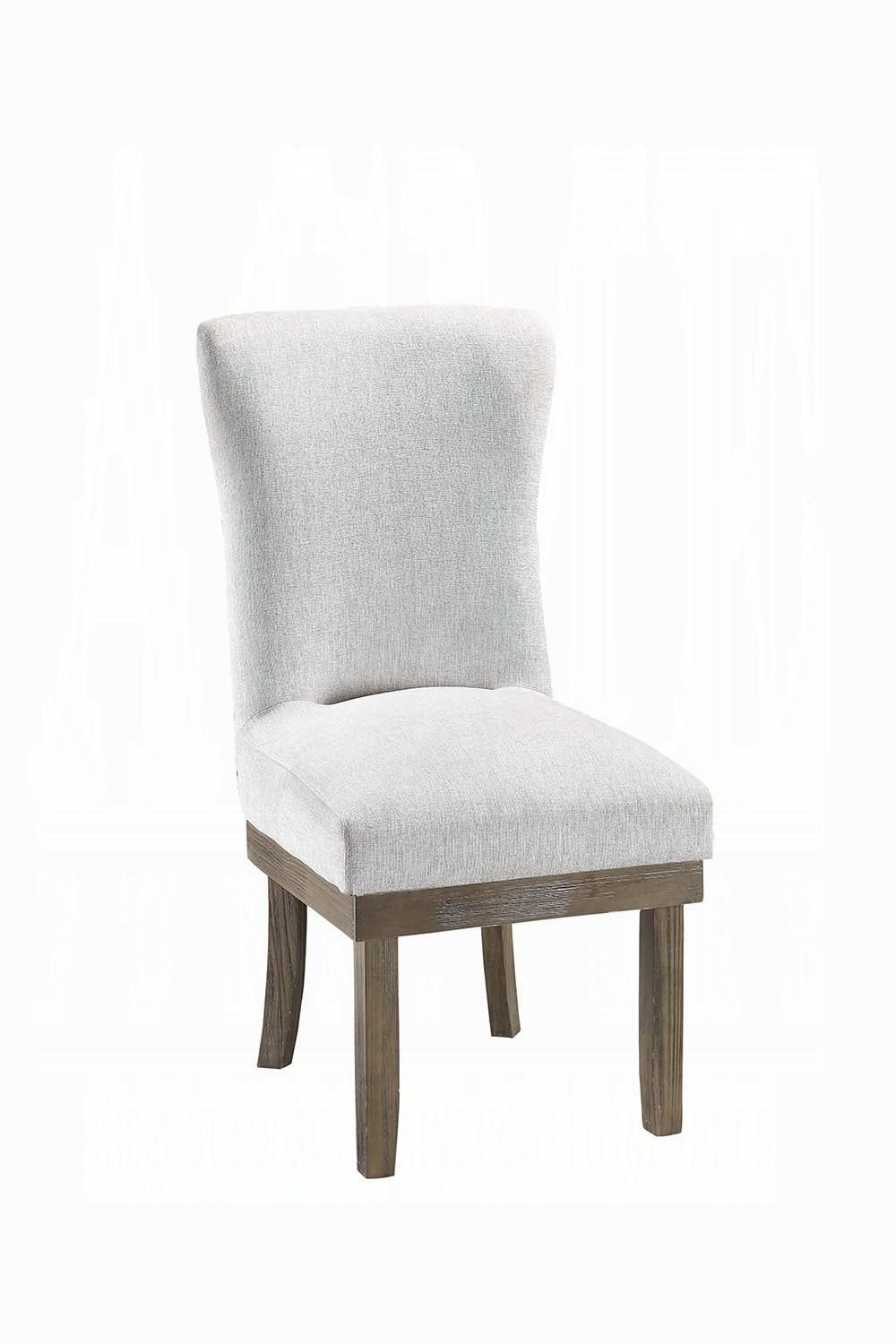 Grey And Salvage Grey Wingback Side Chairs With Trim Set Of 2 Solid Grey Dining Room Foam Rectangular Wingback Chair Rubberwood Solid Back Set Of 2 Linen