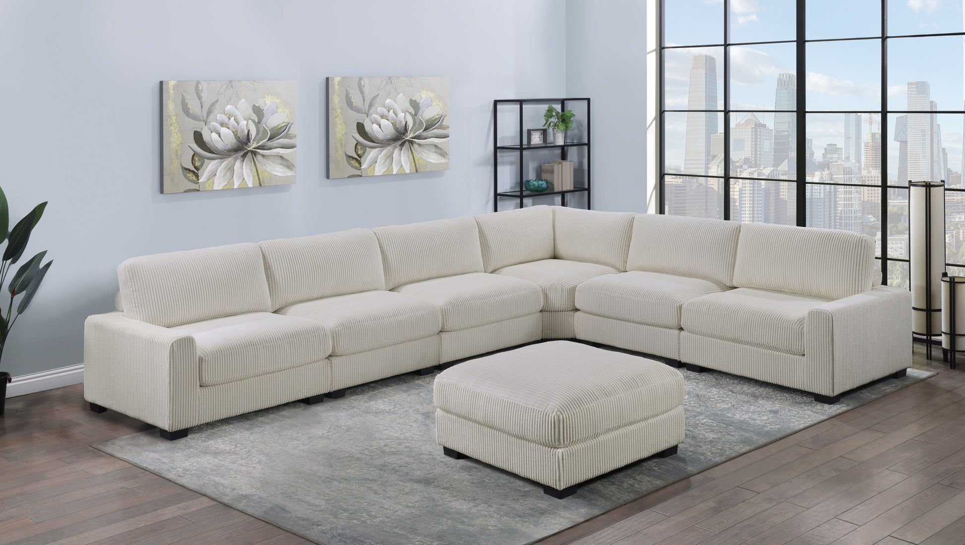 Living Room Furniture Armless Chair Beige Wide Welt Corduroy 1Pc Armless Chair Soft Cushion Wood Legs Beige Primary Living Space Contemporary,Modern Corduroy