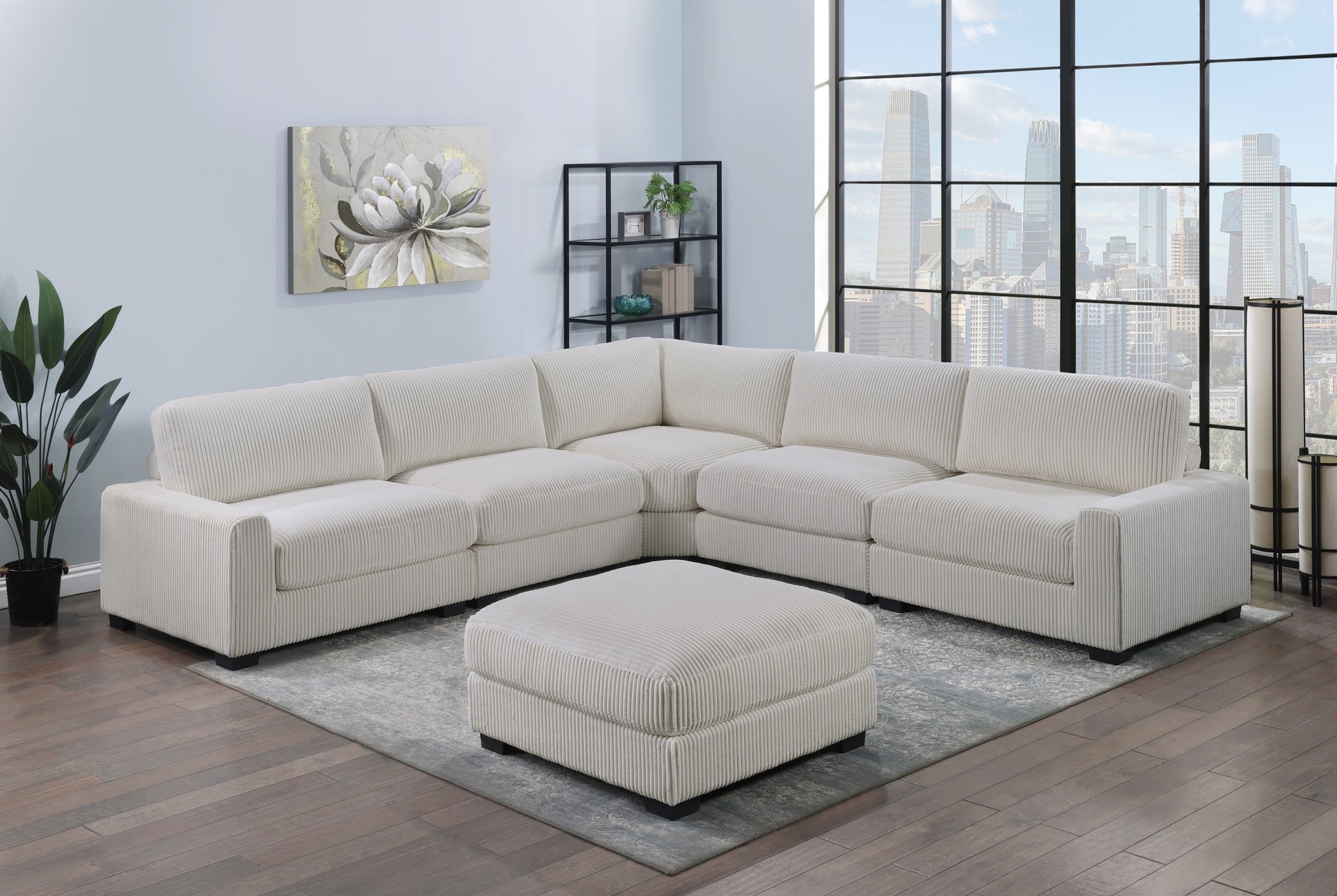 Living Room Furniture Armless Chair Beige Wide Welt Corduroy 1Pc Armless Chair Soft Cushion Wood Legs Beige Primary Living Space Contemporary,Modern Corduroy