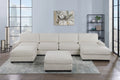 Living Room Furniture Ottoman Beige Wide Welt Corduroy 1Pc Soft Cushion Cocktail Ottoman Wood Legs Beige Primary Living Space Solid Contemporary,Modern Square Corduroy