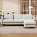 Sofa The Best Choice Products Upholstered Sectional Sofa For Families, Apartments, Dormitories, Award Rooms, Compact Space With Chaise Longue, 3 Seats, L Shaped Design, Off White Cream White Linen Dining Room Medium Soft Metal & Wood 3 Seat