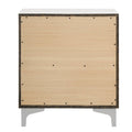 White 2 Drawer Nightstand White White 2 Drawers Bedroom Rectangle Poplar Solid Wood White Wood Metal