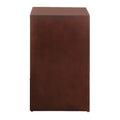 Brown Cherry 2 Drawer Nightstand Cherry 2 Drawers Bedroom Rectangle Contemporary Rubberwood Drawers Cherry Wood