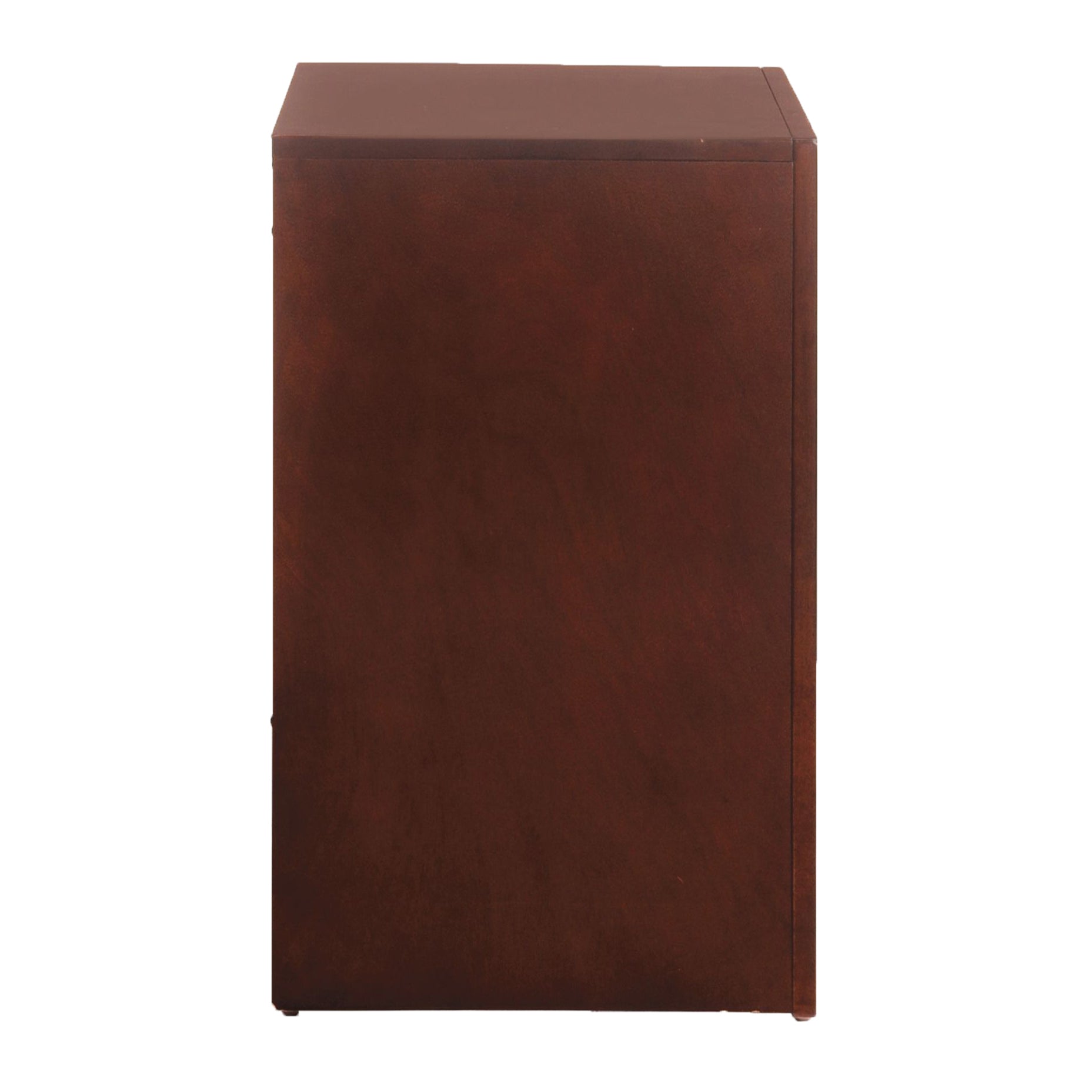Brown Cherry 2 Drawer Nightstand Cherry 2 Drawers Bedroom Rectangle Contemporary Rubberwood Drawers Cherry Wood