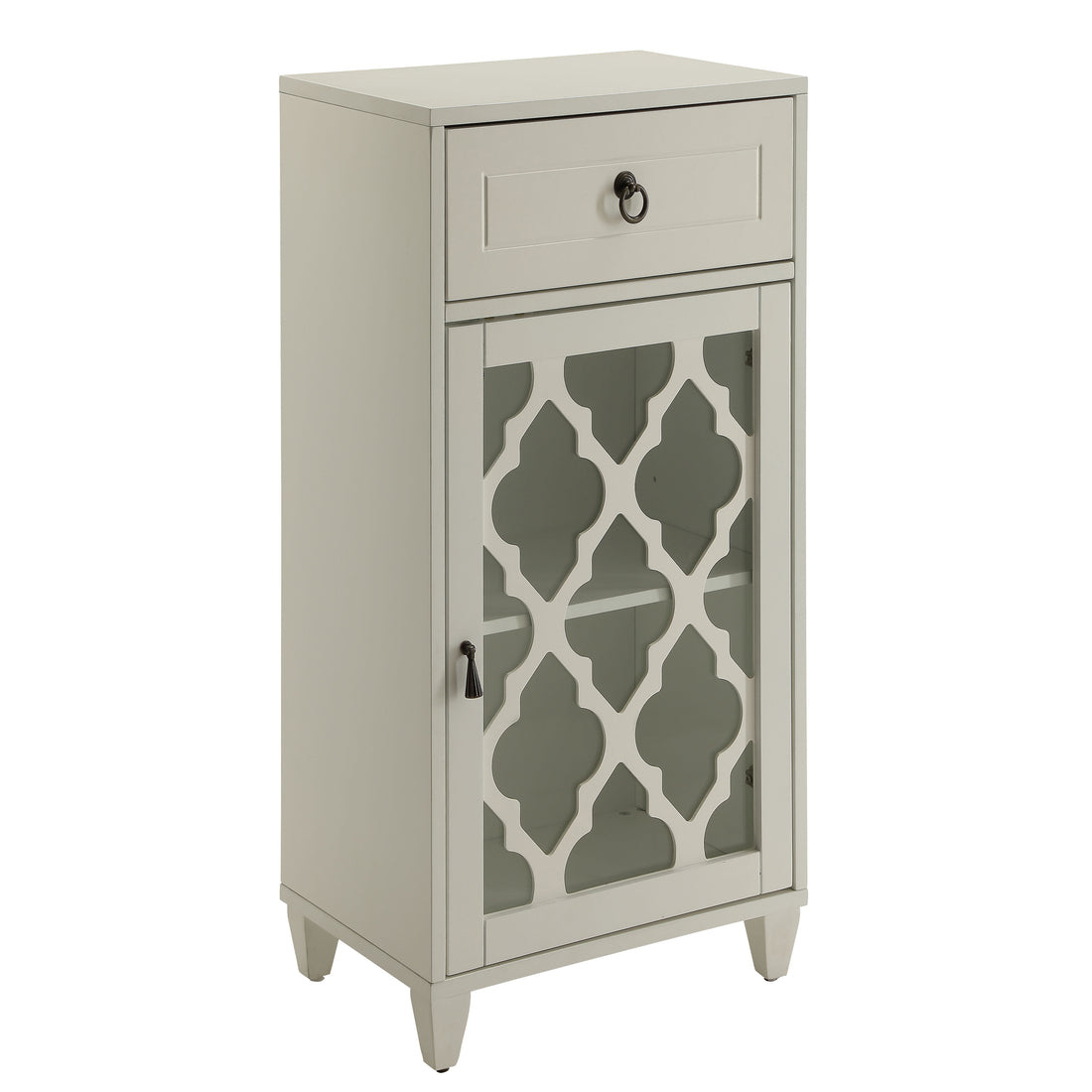 White Side Table With Drawer And Door White White Primary Living Space Drawers Rectangular Wood Glass