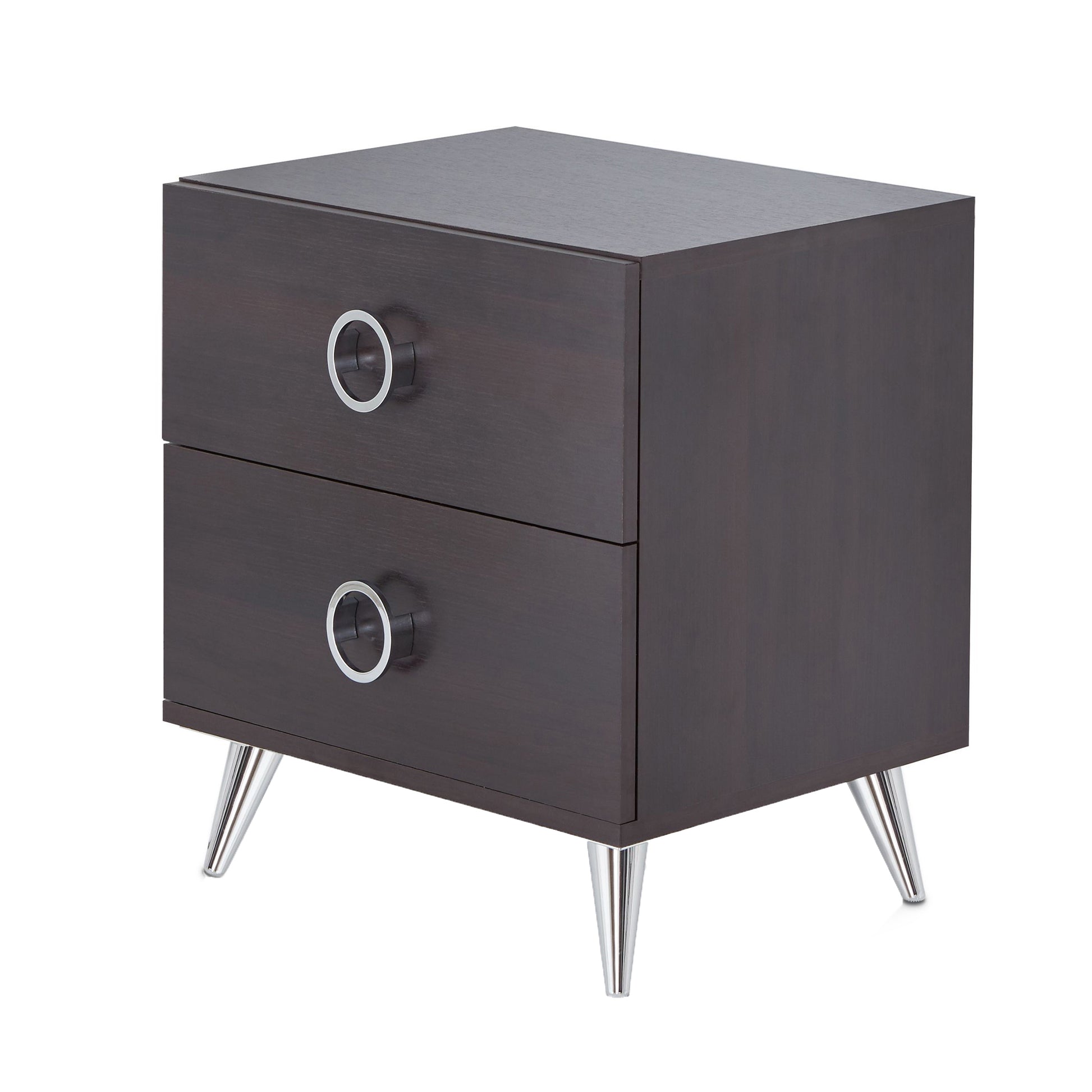Espresso 2 Drawer Rectangular Accent Table Espresso Primary Living Space Contemporary Drawers Rectangular Wood