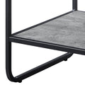 Concrete Grey And Black 1 Shelf End Table Grey Black Primary Living Space Modern Shelves Rectangular Wood Metal Sled