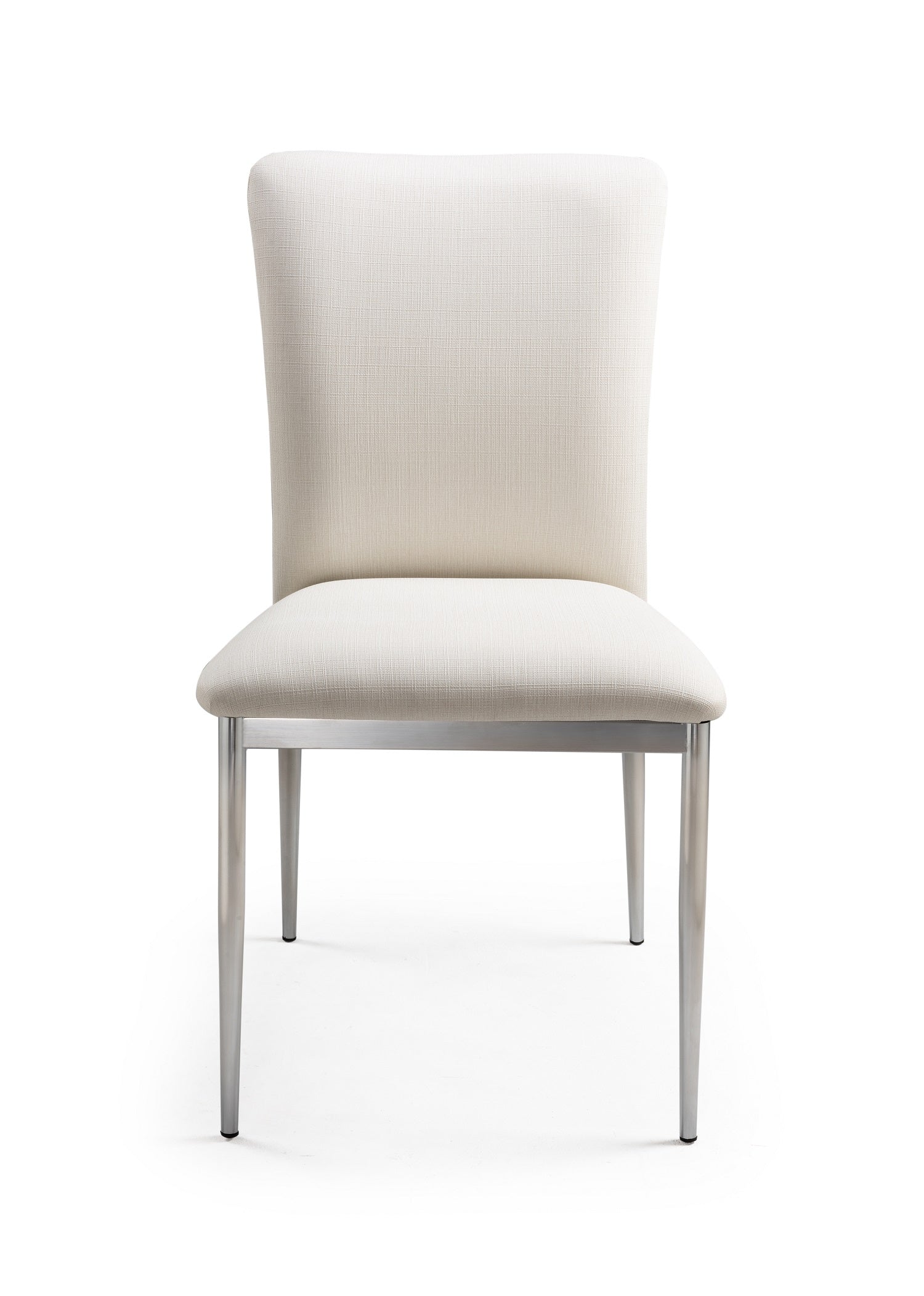 Contemporary Faux Leatheratte Side Chair Set Of 2, Soft White Color Polyurethane Solid Soft White Dining Room Brushed Foam Spot Clean Contemporary,Modern Dining Chairs Set Of 2 Foam Faux Leather